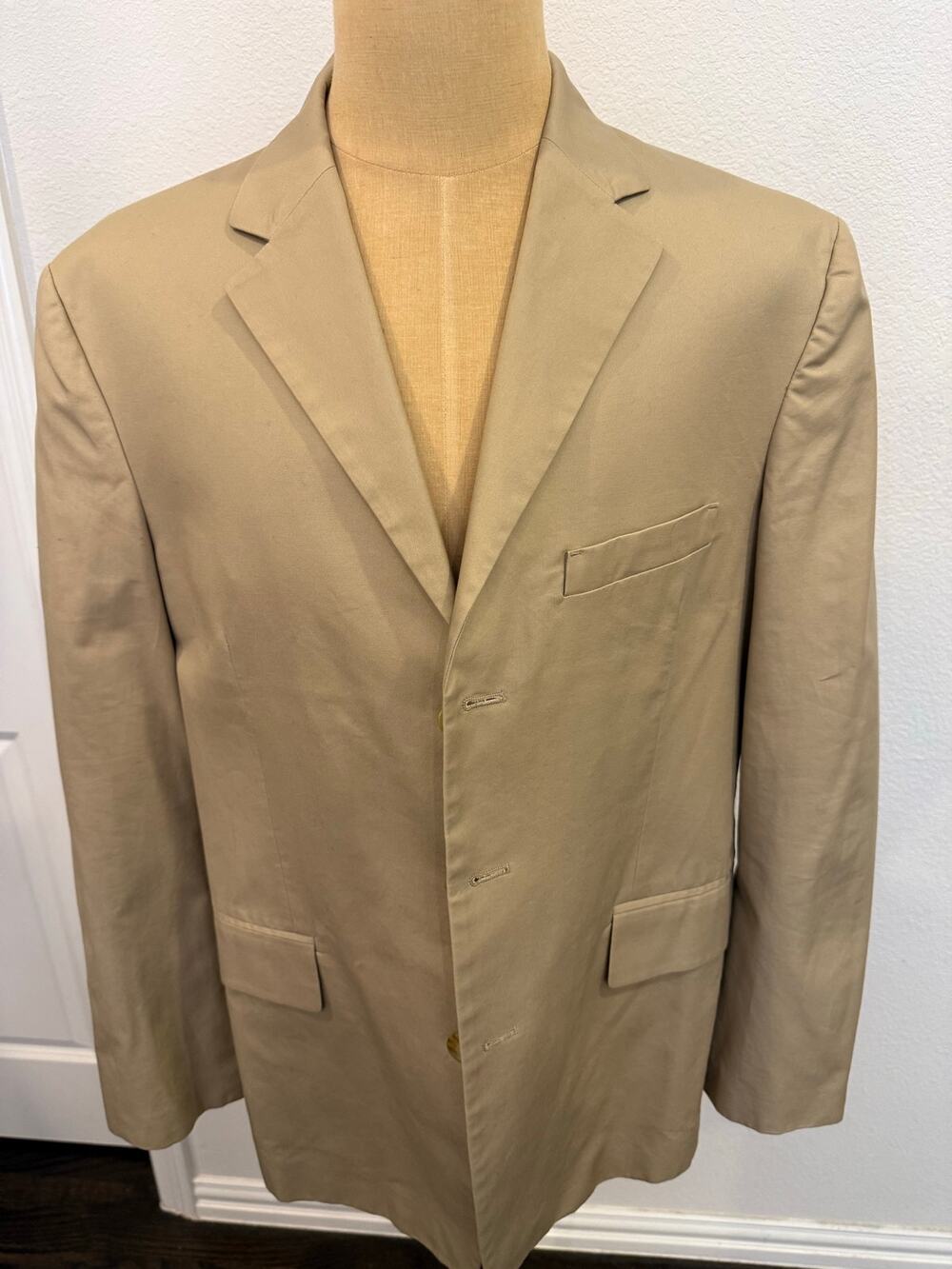 J. Crew Tan Casual Sports Coat Blazer Jacket Men size 44R Fraternity J Crew